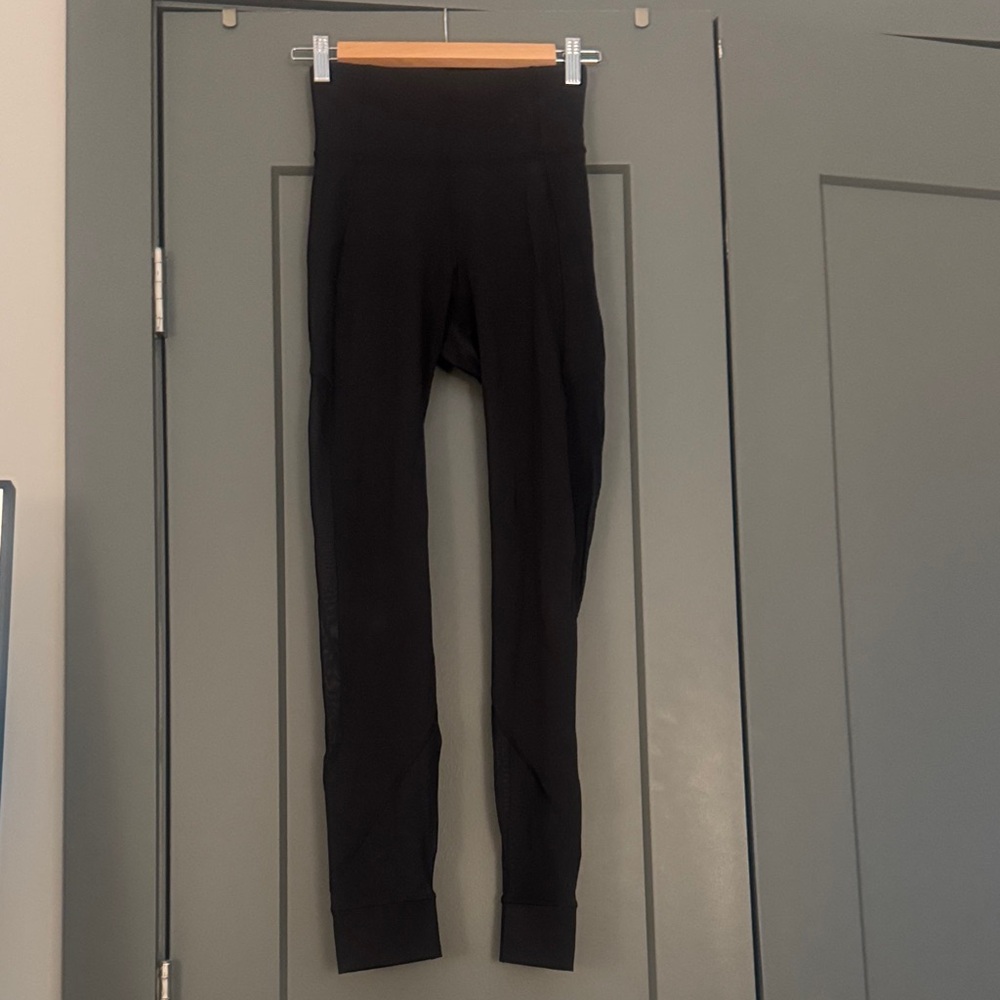 Lululemon Black Mesh Panel Leggings